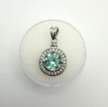 Lab Sapphire Sterling Silver Pendant