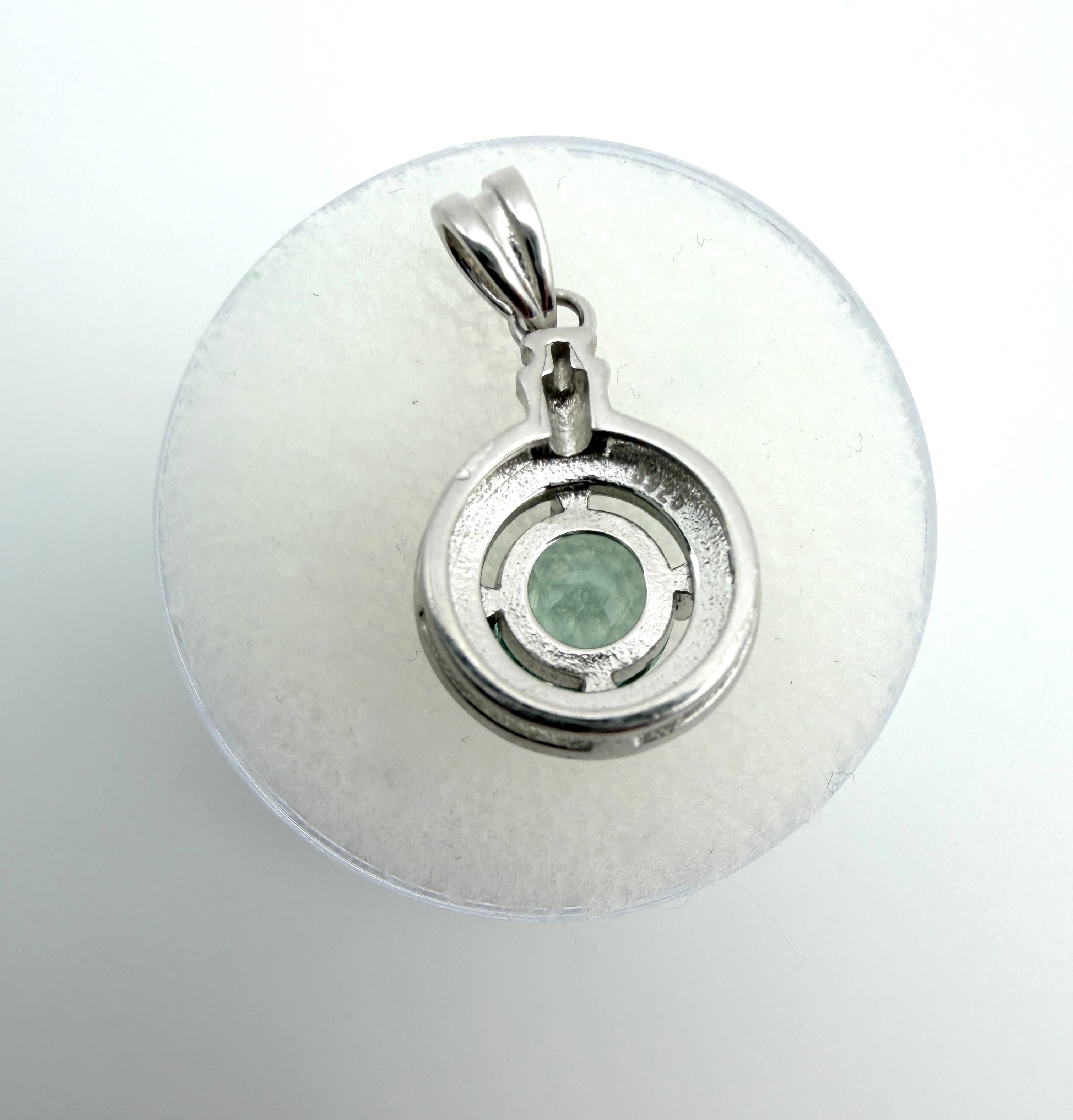 Lab Sapphire Sterling Silver Pendant